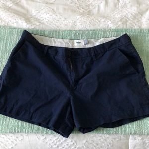 Navy twill shorts